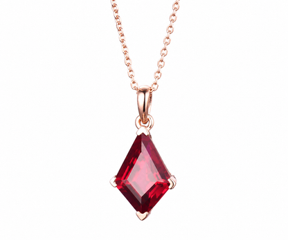 Whispervow Kite red ruby necklace vintage unique pendant women her gemstone anniversary bridal gift mother product view 3 of 4