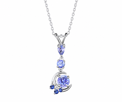 Whispervow Tanzanite Moon Pendant Necklace Branch Necklace product view 1 of 4