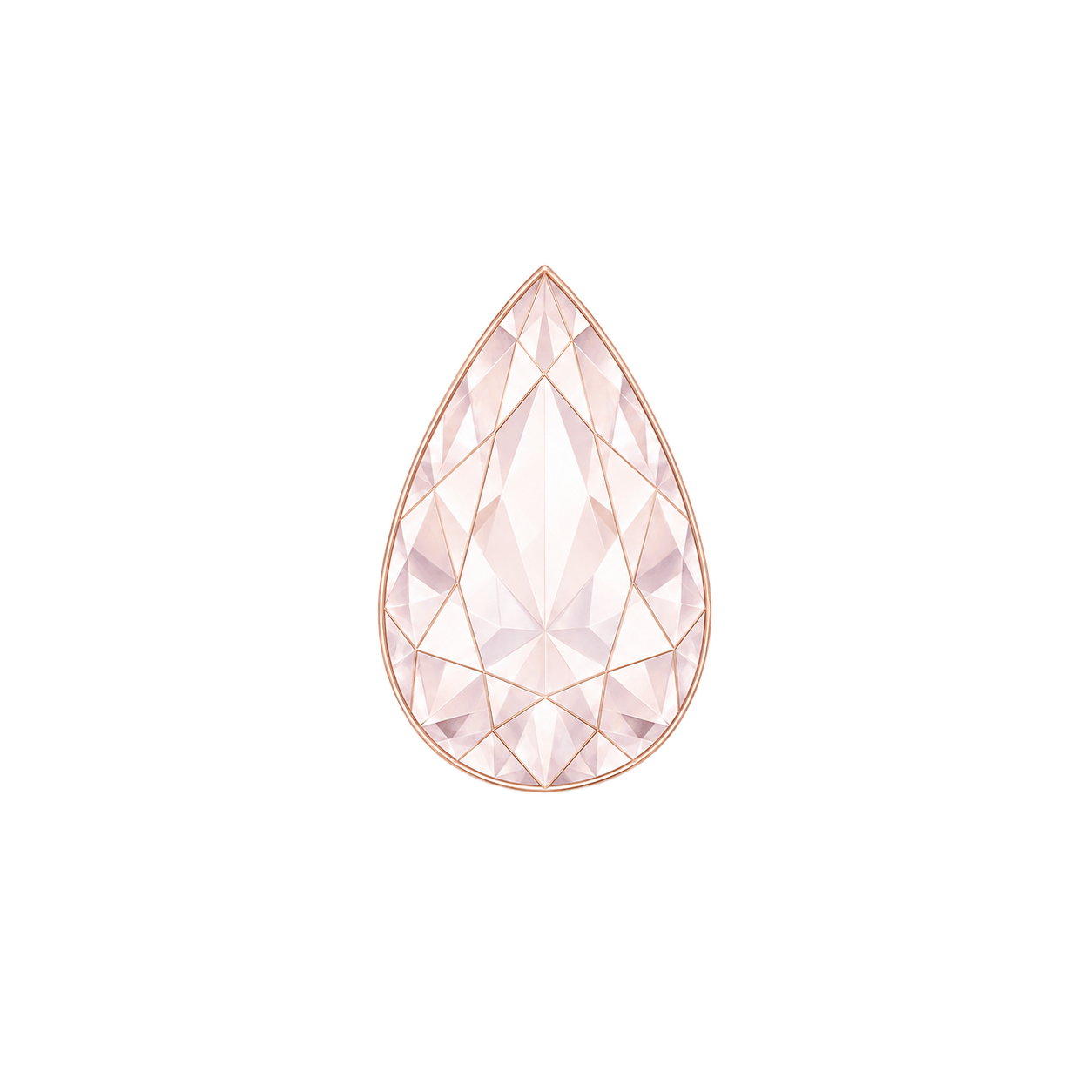Pear Cut gemstone silhouette
